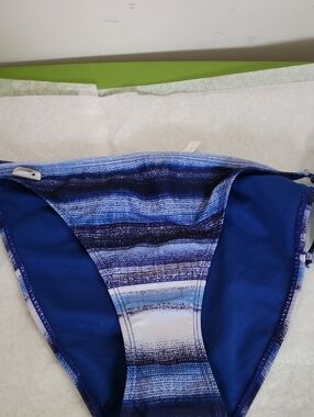 LLD Xl Blue Patterned Bikini Bottoms Nwot